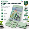 16-in-1 Manicure & Pedicure Kit – Professional Nail Care Set with Stainless Steel Tools | Nail Clipper, Cuticle Trimmer, Nail File & Tweezers | Portable Travel Case