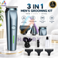 3-in-1 Men’s Grooming Kit – Rechargeable Hair Trimmer, Beard Shaver & Nose Trimmer with 1mm/3mm/5mm Combs